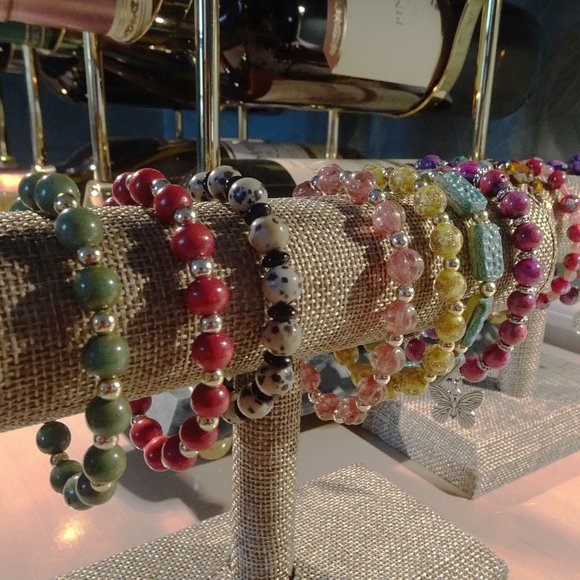 Handmade Mediterranean Stretch Bracelets by Carole With an E! - Picture 8 of 14